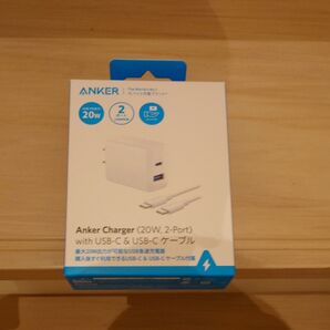 Anker Charger (20W2-Port) with USB-C & USB-Cケーブル B2348N21 ホワイト
