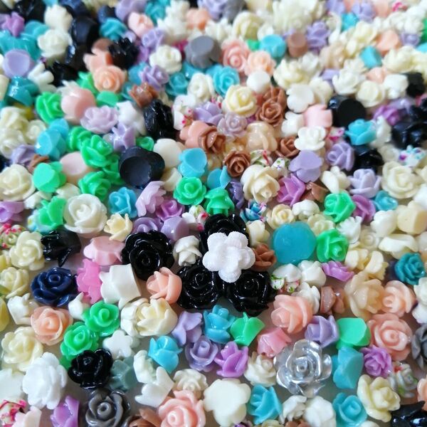 デコパーツ プラパーツ ハンドメイド 材料 手作り パーツ バラ 薔薇 p8 薔薇ビーズ