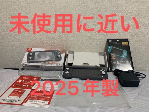 【2025年製】Nintendo Switch Lite グレー 強化ガラス保護フィルム&本体カバーのおまけ付き♪