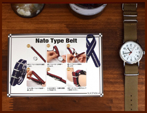 時計ベルト NATO ネイビー ショート全長255mm 22mm 取付けマニュアル _画像4
