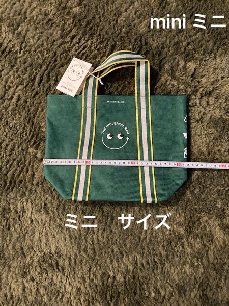 新品未使用 アニヤハインドマーチ ナショナル麻布 エコバッグ ミニサイズ ユニバーサルバッグ ANYA HINDMARCH