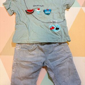 Cham Up 半袖Tシャツ 90cmハーフパンツ 80cm セットアップ 男の子 管理番号:39