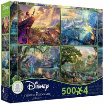 送料無料 ディズニー クラシックパズルセット 500ピース×4種類　ライオンキング ティンカーベル ピーターパン Disney グソーパズル_画像1