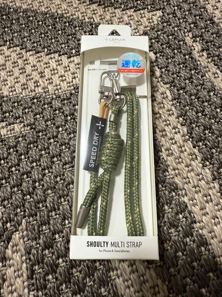 +LEPLUS SHOULTY MULTI STRAP スマホストラップ グリーン 未使用