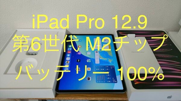 【保証残り・美品】iPad Pro 12.9インチ 第6世代 Wi-Fiモデル 128GB M2チップスペースグレイ 動作確認済み