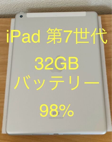 iPad 第7世代 Wi-Fi + Cellularモデル 32GB シルバー MW6C2J/A A2198 動作確認済み