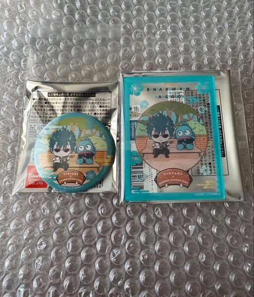 銀魂 Sanrioコラボ 缶バッジ アクリルシート 河上万斉 ハンギョドン