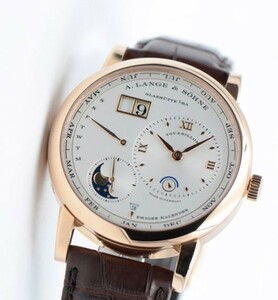 *A.LANGE & SOHNE*A. Lange&Sohne Lange 1 Lange 1 палец на ноге рубин yon Perpetual календарь K18RG высший класс наручные часы трудно найти!!