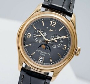 *PATEK-PHILIPPE* Patek Philip Annual Calendaranyuaru calendar 5146J moon phase K18YG top class wristwatch!! hard-to-find!!