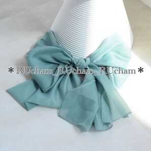 新品【ミント】utatane オーガンジー兵児帯 飾り帯 プチ兵児帯 単品