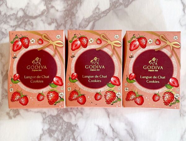 GODIVA ゴディバ あまおう苺 ホワイトチョコレート ラングドシャクッキー