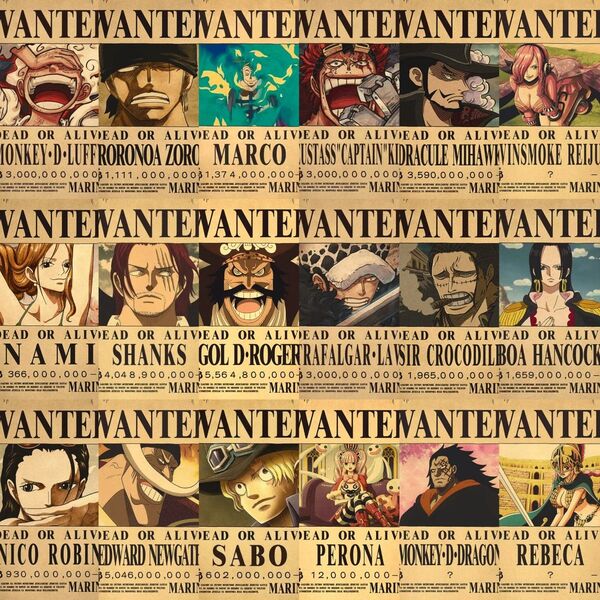 ONEPIECE 手配書 A3サイズ クラフト紙製 18種中2枚組