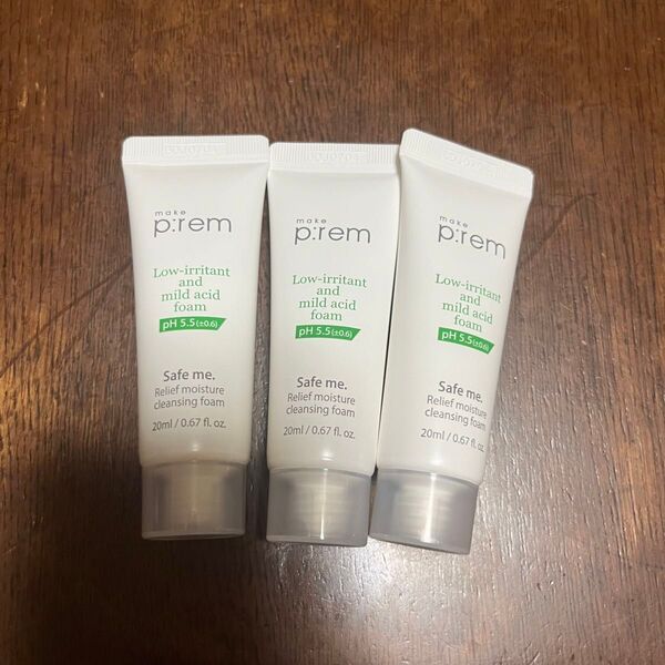 make prem メイクプレム セイフミー リリーフモイスチャークレンジングフォーム 洗顔 洗顔フォーム 20ml 3本