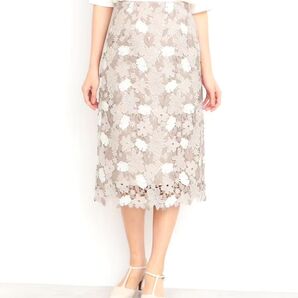 【新品未使用】 index インデックス フラワーレースタイトスカート