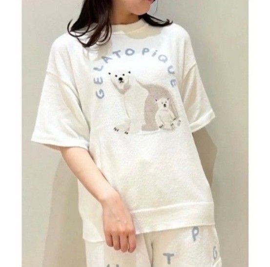 【ジェラートピケ】スムーズィーシロクマジャガードプルオーバー&ショートパンツ