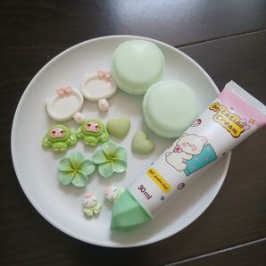 ホイップデコ マカロン小物ケースデコキット(グリーン系)