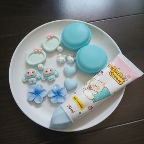 ホイップデコ マカロン小物ケースデコキット(ブルー系)