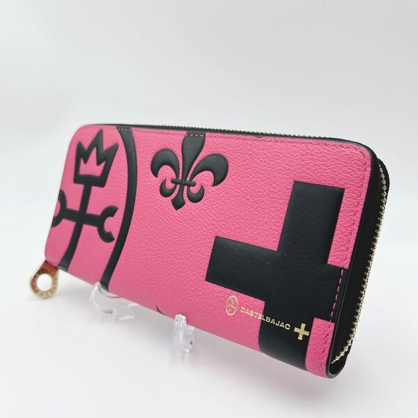 【希少品】CASTELBAJAC カステルバジャック ラウンドファスナー 長財布 ピンク