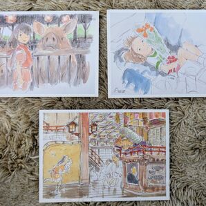 スタジオジブリ 宮崎駿 千と千尋の神隠し ポストカード 3枚セット 非売品 新品同様