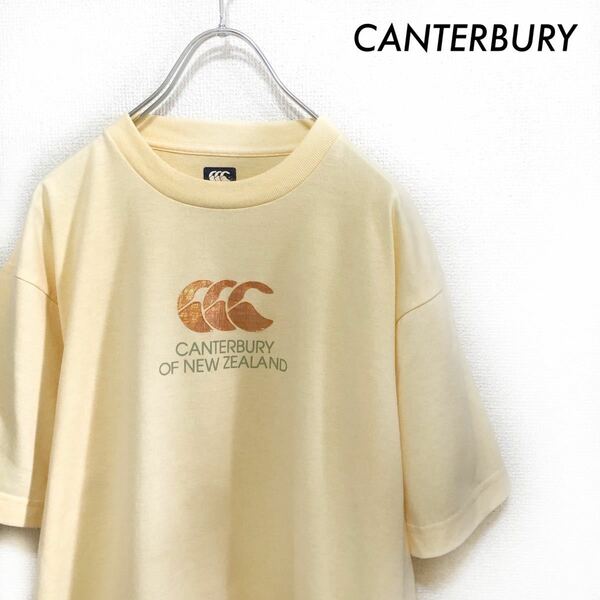 【送料無料】CANTERBURY カンタベリー★半袖Tシャツ ロゴ入り イエロー 黄色