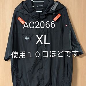 BURTLE AIRCRAFT AC2066 半袖 35 ブラック X Lサイズ 空調服 バートル サイドファン