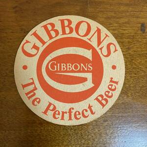 ビンテージ　丸型　コースター　GIBBONS　ギボンズ　ビール　バー　ドリンク　インテリア　USA　雑貨　アンティーク　200603