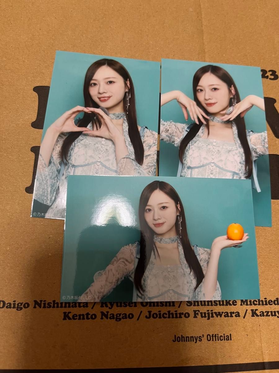 乃木坂46 梅澤美波　ミニ生写真　ネーブルオレンジ　コンプ横みかんひらひら