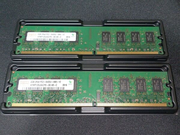 Hynix DDR2 PC2-6400U 2GB 2枚セット デスクトップ用メモリ③