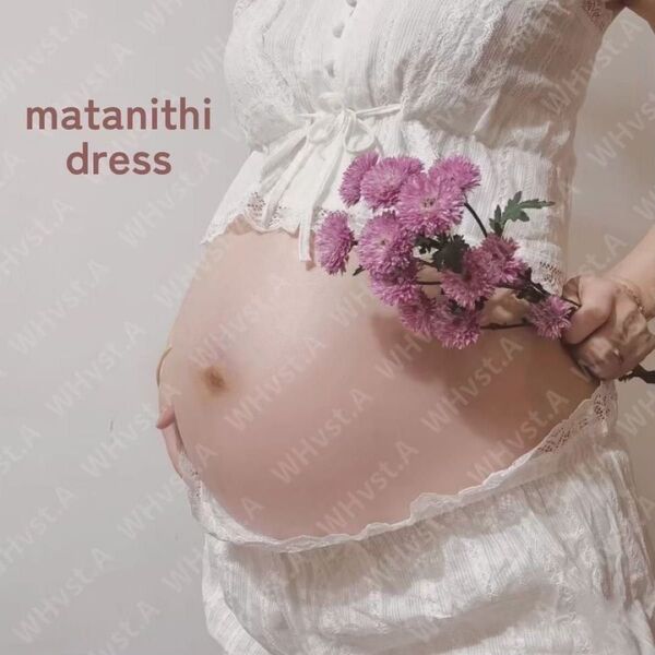 マタニティフォト マタニティドレス マタニティ衣装 妊婦 妊娠 記念オフホワイト