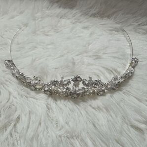 ラインストーンティアラ シルバー