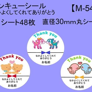 サンキューシール48枚【M-54】
