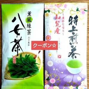 ☆九州銘茶☆豊かな香り 特上煎茶 知覧茶 福岡八女茶【計2袋】知覧産 茶葉 緑茶 日本茶 ★特価★綿棒