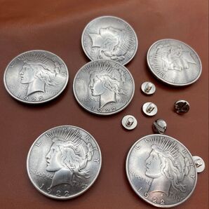 特大 大型 ピースコンチョ 6個セット ネジ式