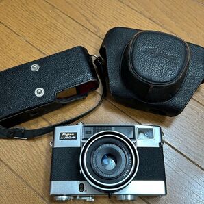 FUJICA AUTO-M フィルムカメラ 本革ケース付き レトロ