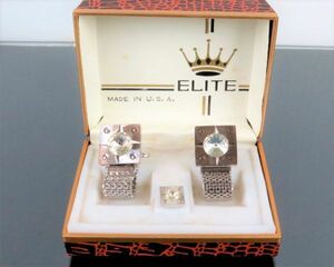 ELITE(エリート)　タイピン＆カフス　USA製　848822J231-291