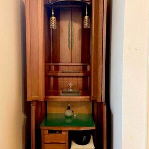 木製仏壇 自動開き 収納付き 創価学会 引き取り希望