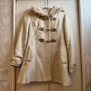 PATTERN fiona パステルパープル ダッフルコート ファー