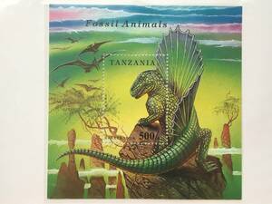 切手：生物・爬虫類・両生類／タンザニア＊トカゲ＊１９９４年＊シート