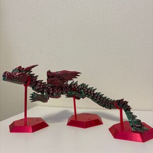 3Dプリンタードラゴン フィギュア 翼付き 30cm スタンド付き