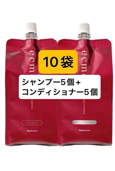 ナリス化粧品 エクメール ★シャンプー+コンディショナー★詰め替え 10袋セット