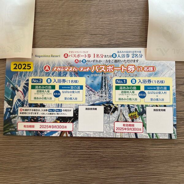 ナガシマスパーランド パスポート券(1名様分)