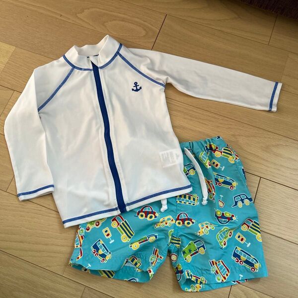 男の子 水着 ラッシュガード100&ハーフパンツセット 90