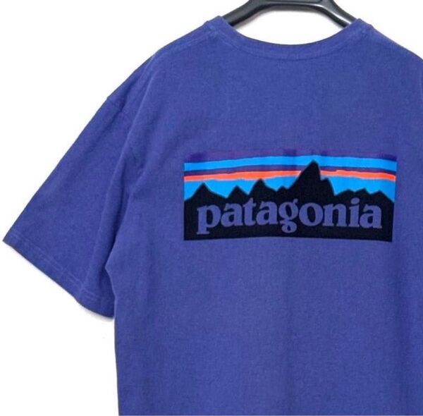 patagonia★パタゴニア P-6 ロゴ レスポンシビリティー Tシャツ レアカラー【バイオレットブルー】M
