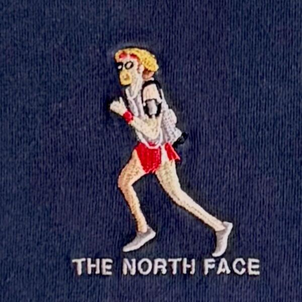 日本未発売レアデザイン★THE NORTH FACE★ザノースフェイス ランニング キャラクター 刺繍 Tシャツ