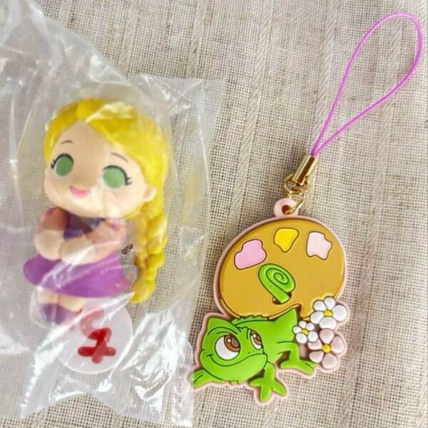 ディズニー ラプンツェル パスカル ラバー ストラップ キーホルダー ちょっこりさん