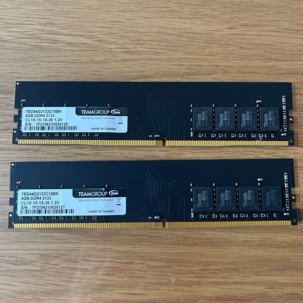 TEAMGROUP DDR4 4GB 2枚セット デスクトップメモリ PC4-17000