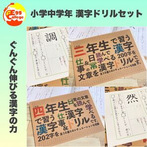 小学校中学年 漢字ドリルセット 小3 小4 暗記カード 小学生 テスト対策 国語