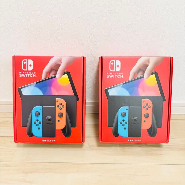 【未使用】2台セット 有機EL Nintendo Switch ニンテンドースイッチ 本体 ネオン