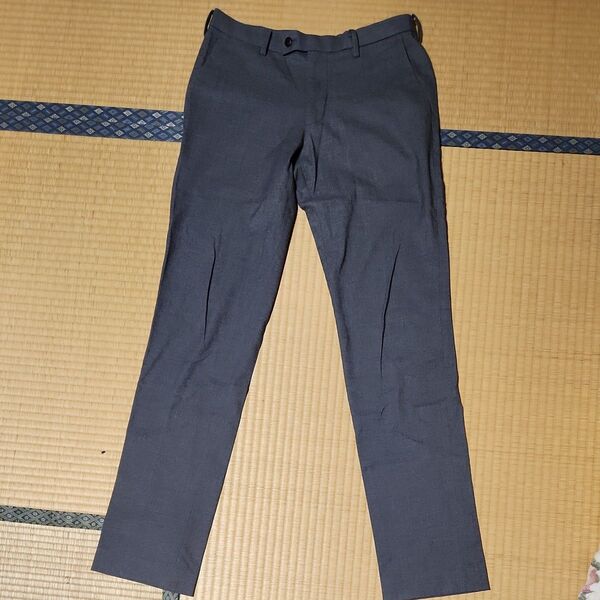 UNIQLO ユニクロ ヒートテック ストレッチ スリムパンツ 321-172741 グレー W79 股下85 スラックス