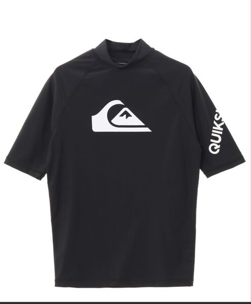 QUIKSILVER ALL TIME SR/クイックシルバー スイムウェア ロゴ ラッシュガード 水着 メンズ 半袖 Mサイズ
